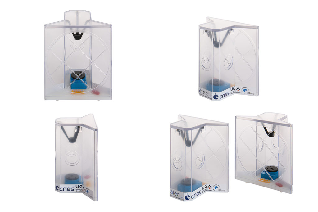 packshot d'objets en plastique translucide,