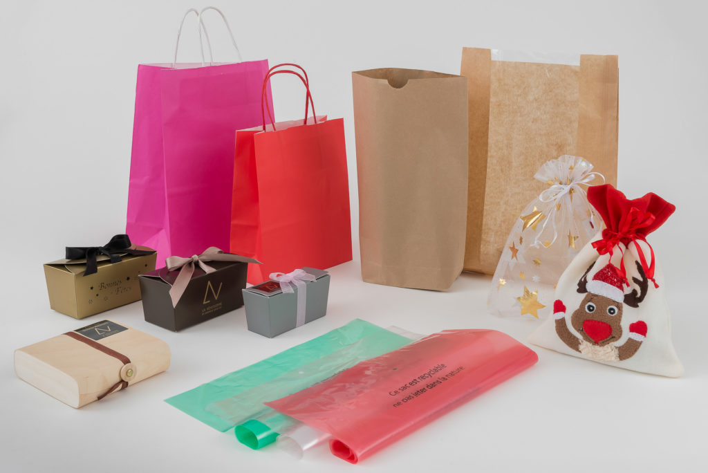 Composition photo de produits d'emballages